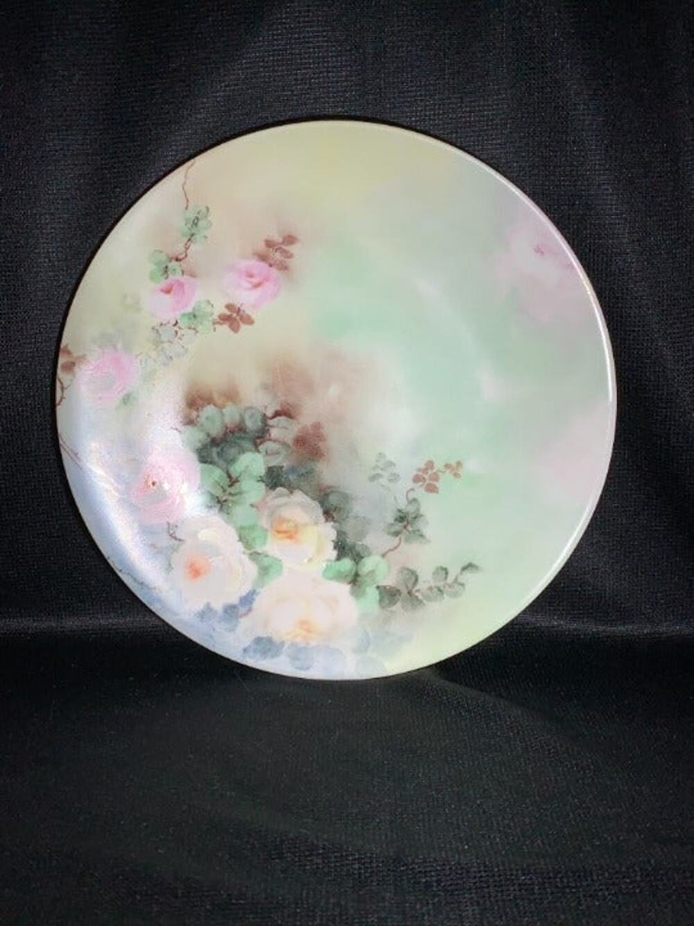 JPL France Hand Painted with Flower Design Plate